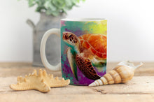 Load image into Gallery viewer, Sea Turtle White glossy mug
